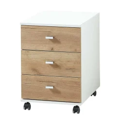 Wohnen Scandi Schreibtisch Kombi in Weiß - Ziharo (zweiteilig)