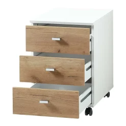 Wohnen Scandi Schreibtisch Kombi in Weiß - Ziharo (zweiteilig)