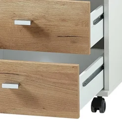 Wohnen Scandi Schreibtisch Kombi in Weiß - Ziharo (zweiteilig)