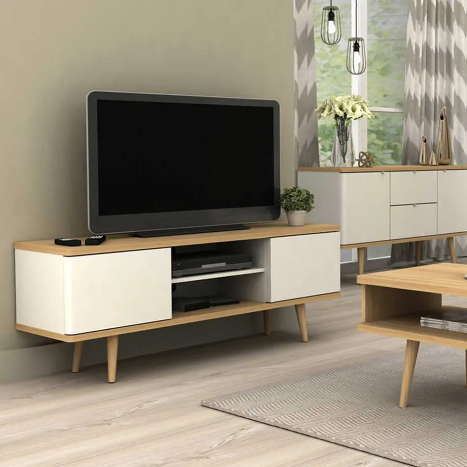 Wohnen Scandi TV Unterschrank zweifarbig - Jendren