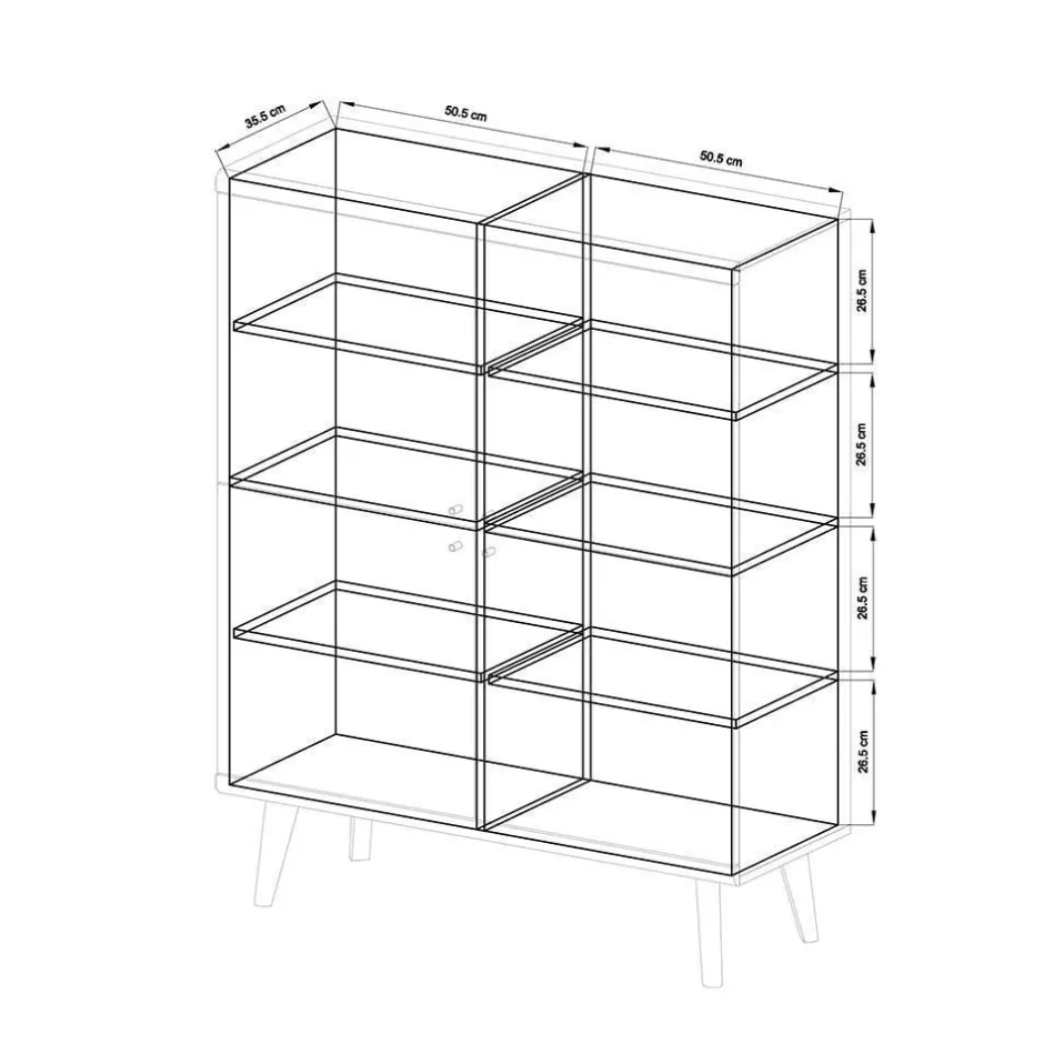 Wohnen Scandi TV Wohnwand Möbel Set - Cablos (dreiteilig)