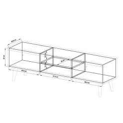 Scandi Wohnzimmer Einrichtung Set - Cablos I (sechsteilig)^Wohnen Outlet