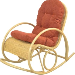 Schaukelstuhl aus Rattan Geflecht in Natur - Abekasa^Wohnen Best