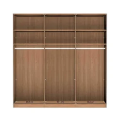 Wohnen Schiebetüren-Kleiderschrank in Beige Glas - Nikoba