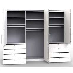 Wohnen Schlafbereich Kleiderschrank mit acht Schubkästen - Dolienca