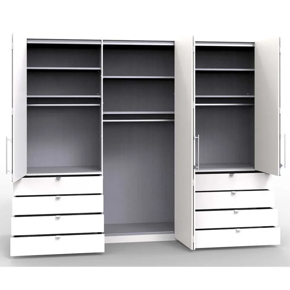 Wohnen Schlafbereich Kleiderschrank mit acht Schubkästen - Dolienca