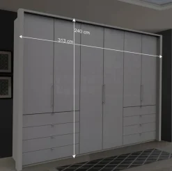 Wohnen Schlafbereich Kleiderschrank mit acht Schubkästen - Dolienca