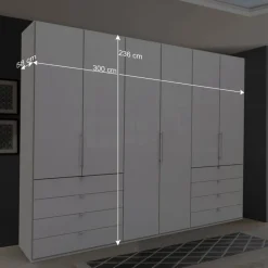 Wohnen Schlafbereich Kleiderschrank mit acht Schubkästen - Dolienca