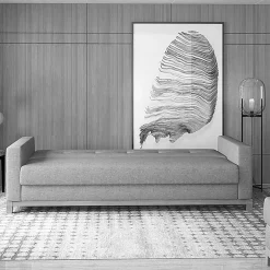 Wohnen Schlafcouch in Dunkelblau Velours - Tadeuz