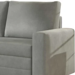 Schlafcouch in Hellgrau Chenille - Ronny^Wohnen New