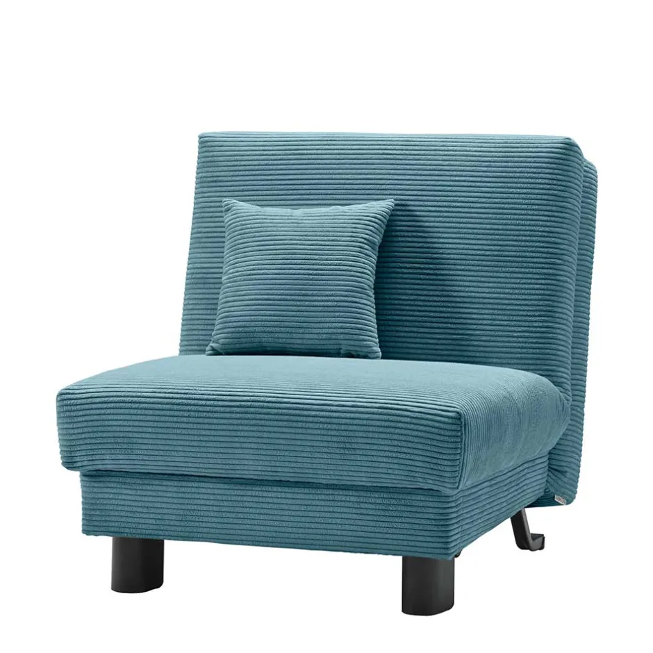 Wohnen Schlafsessel in Petrol aus Cord - Geraldo