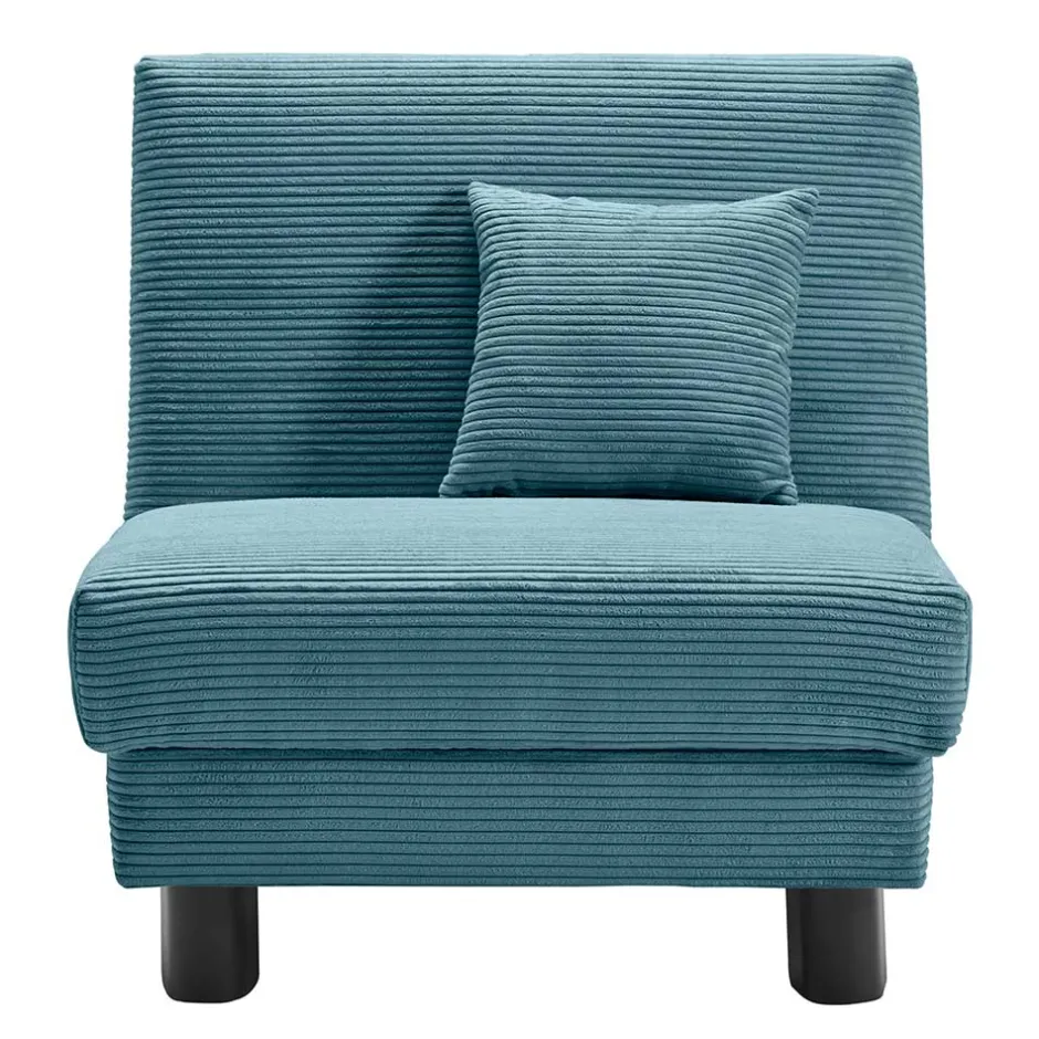 Wohnen Schlafsessel in Petrol aus Cord - Geraldo