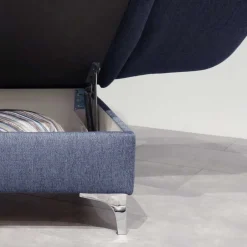 Wohnen Schlafsofa Chaiselounge in Blau - Jacy