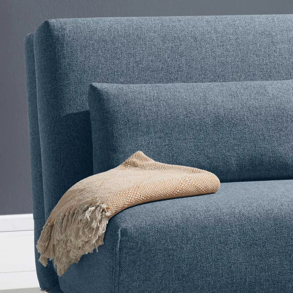 Schlafsofa in Blau mit Eiche - Sojette^Wohnen Hot