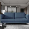 Schlafsofa in meliertem Blaugrau Stoffbezug - Ipsum^Wohnen Best
