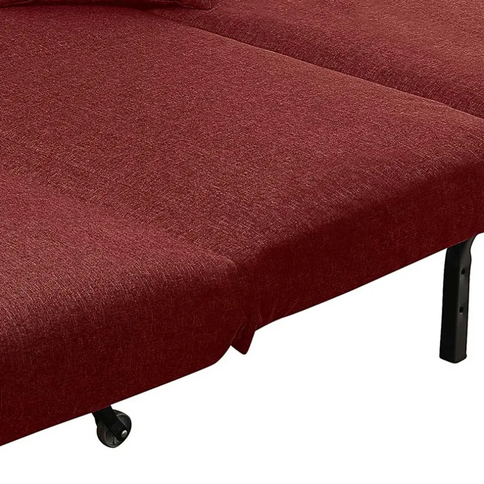 Schlafsofa in Rot Stoffbezug - Surci^Wohnen Best