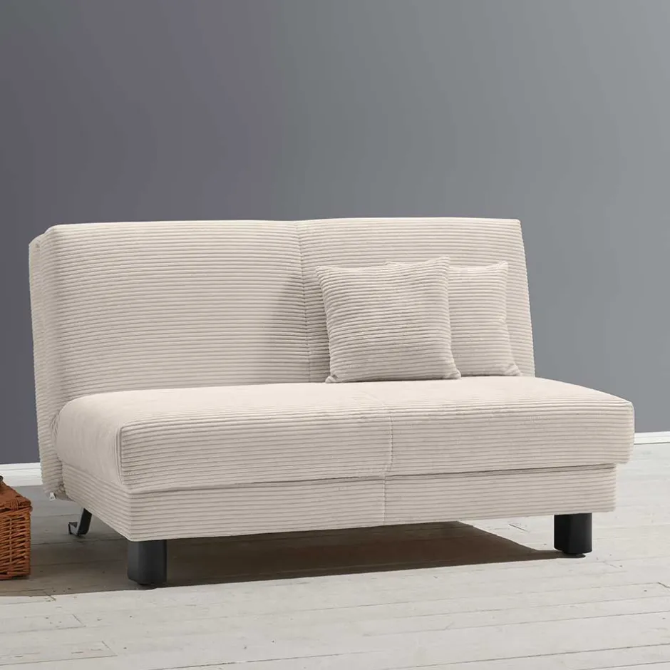 Wohnen Schlafsofa zum Ausziehen in Beige Cord - Zentra
