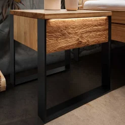 Schlafzimmer aus Wildeiche & Metall - Claas (vierteilig)^Wohnen Outlet