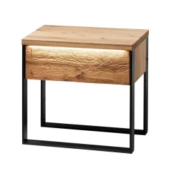 Schlafzimmer aus Wildeiche & Metall - Claas (vierteilig)^Wohnen Outlet