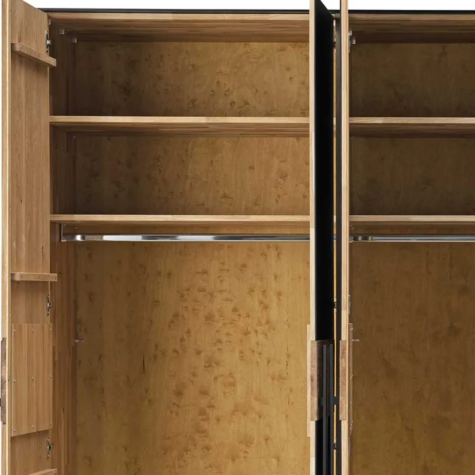 Schlafzimmer aus Wildeiche & Metall - Claas (vierteilig)^Wohnen Outlet