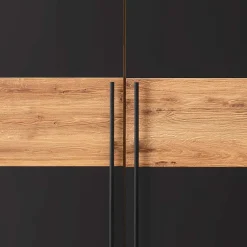 Schlafzimmer aus Wildeiche & Metall - Claas (vierteilig)^Wohnen Outlet