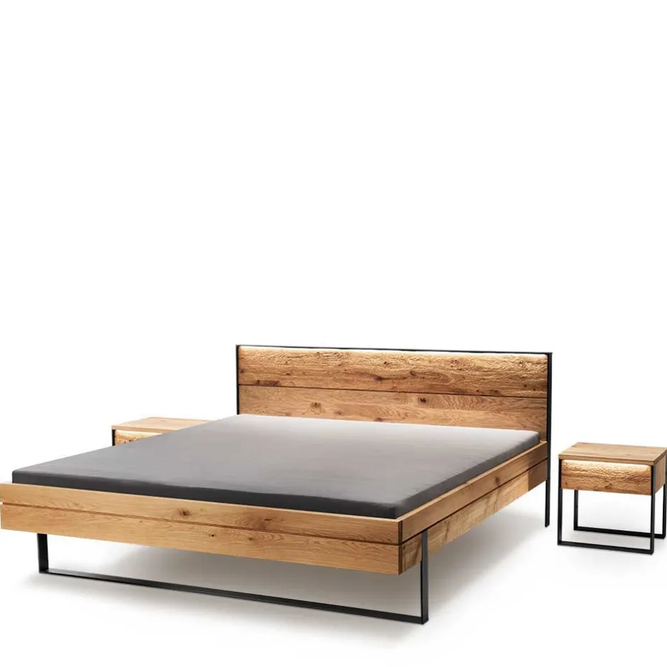 Schlafzimmer aus Wildeiche & Metall - Claas (vierteilig)^Wohnen Outlet