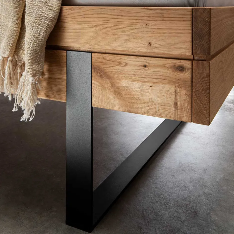 Schlafzimmer aus Wildeiche & Metall - Claas (vierteilig)^Wohnen Outlet