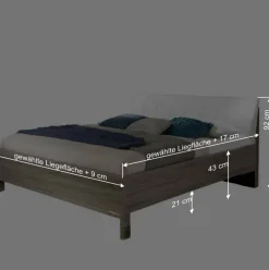 Schlafzimmer Bett Viarolia mit Polsterkopfteil in Weiß^Wohnen Hot