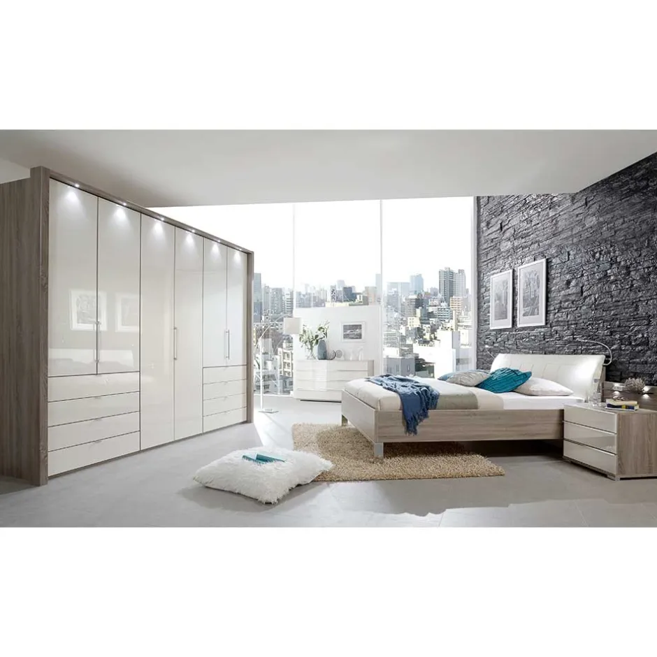 Wohnen Schlafzimmer Einrichtung Möbelset - Devanico (vierteilig)