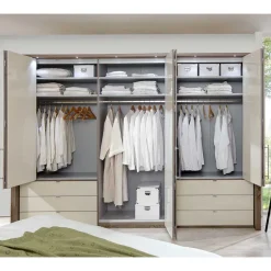 Wohnen Schlafzimmer Komplettset Crenba in Creme (vierteilig)