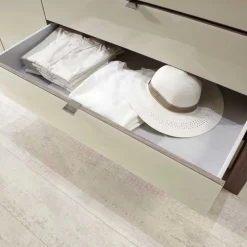 Wohnen Schlafzimmer Komplettset Crenba in Creme (vierteilig)