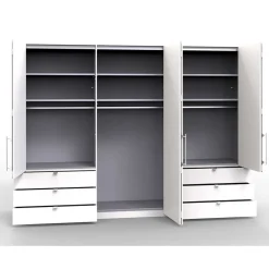 Wohnen Schlafzimmer Komplettset Crenba in Creme (vierteilig)