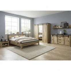 Wohnen Schlafzimmer Set in Altholz Optik - Naiavio (sechsteilig)