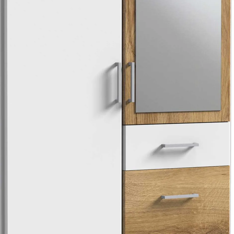 Wohnen Schlafzimmerkleiderschrank mit Spiegel in Weiß - Calassina