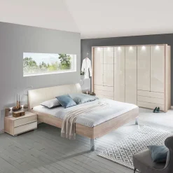 Wohnen Schlafzimmermöbel Set mit LED Licht - Rativian (vierteilig)