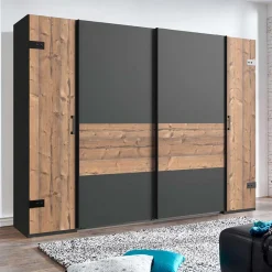 Wohnen Schlafzimmerschrank in Tanne Holzdekor - Ardila