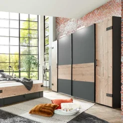 Wohnen Schlafzimmerschrank in Tanne Holzdekor - Ardila