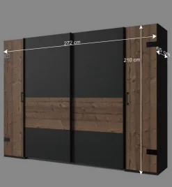 Wohnen Schlafzimmerschrank in Tanne Holzdekor - Ardila