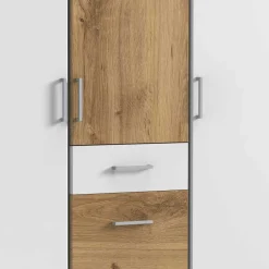 Wohnen Schlafzimmerschrank in Weiß & Plankeneiche Dekor - Calassina I