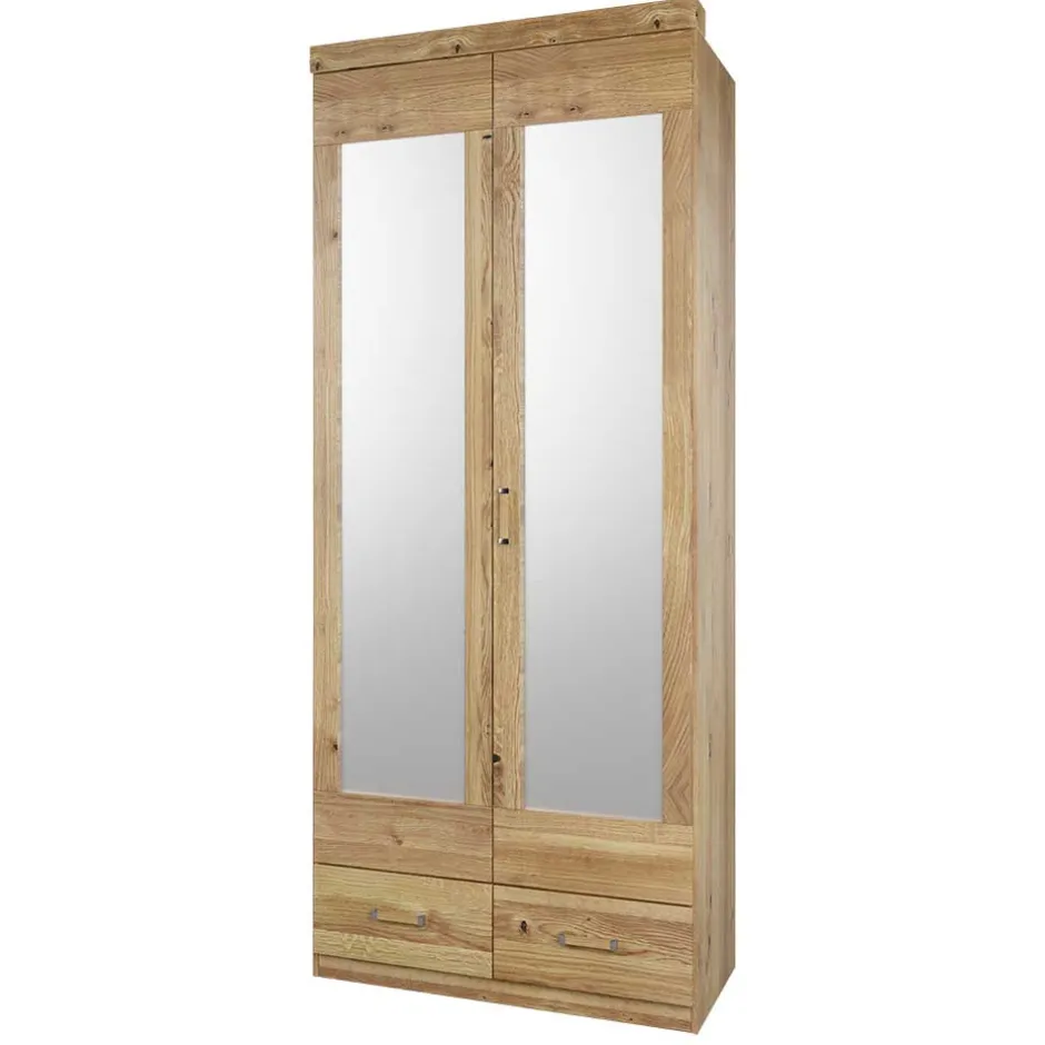 Wohnen Schlafzimmerschrank mit Doppeltür Spiegel - Zamron