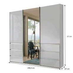 Wohnen Schlafzimmerschrank mit Parsol Spiegeltür - Babaco