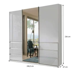 Wohnen Schlafzimmerschrank mit Parsol Spiegeltür - Babaco