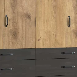 Wohnen Schlafzimmerschrank mit sechs Schubladen & Türen - Bram