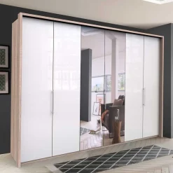 Wohnen Schlafzimmerschrank mit Spiegel Falttür mittig - Bosays V