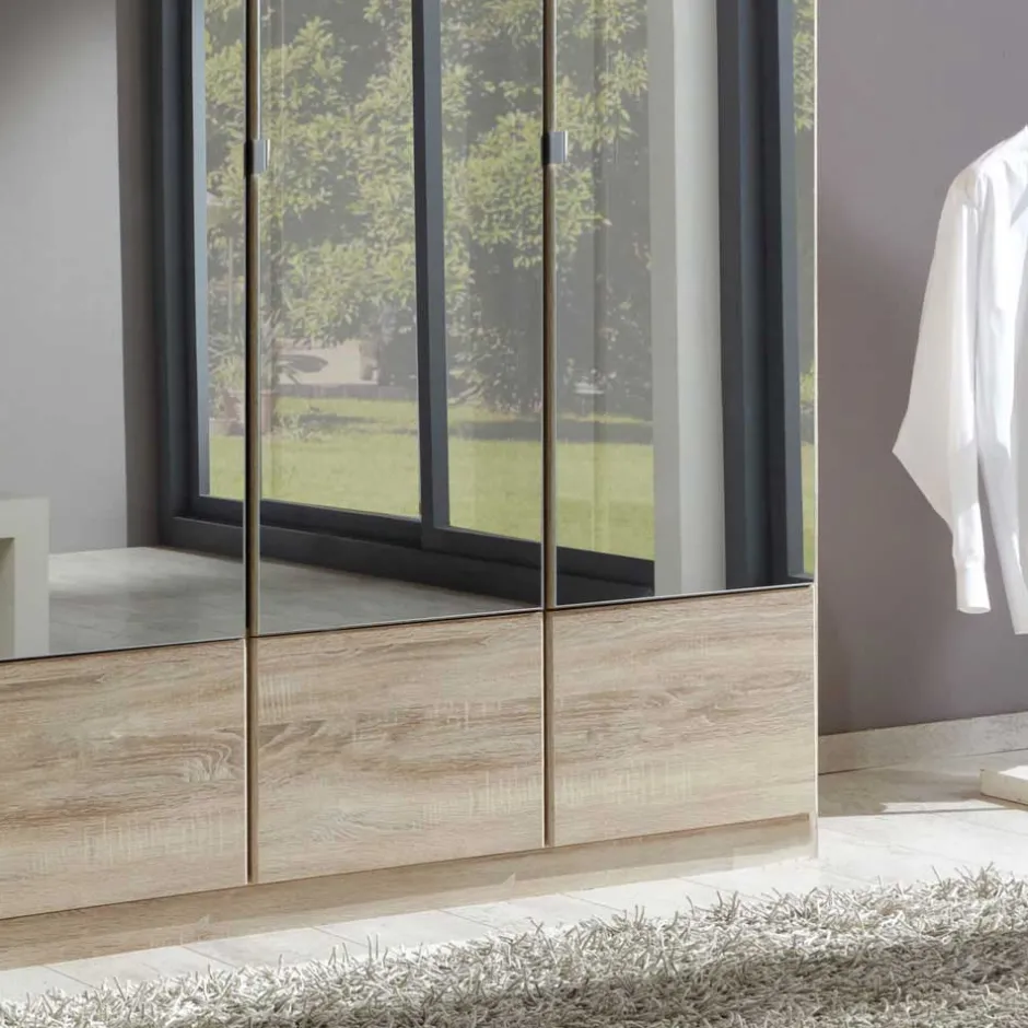 Wohnen Schlafzimmerschrank Rommino mit Spiegeltüren