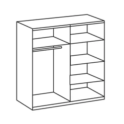 Wohnen Schlafzimmerschrank Rommino mit Spiegeltüren