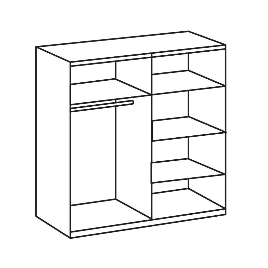 Wohnen Schlafzimmerschrank Rommino mit Spiegeltüren