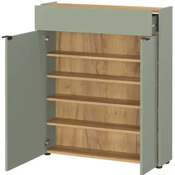 Schlanker Schuhschrank in Graugrün - Point^Wohnen