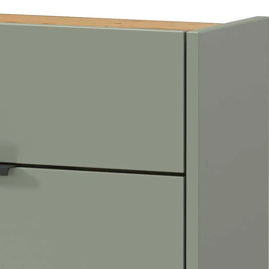 Schlanker Schuhschrank in Graugrün - Point^Wohnen