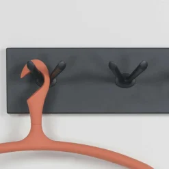 Wohnen Schlichte Stahl Wandgarderobe mit 6 Kleiderhaken - Tarado